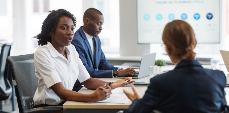 African American Woman in Business Meeting