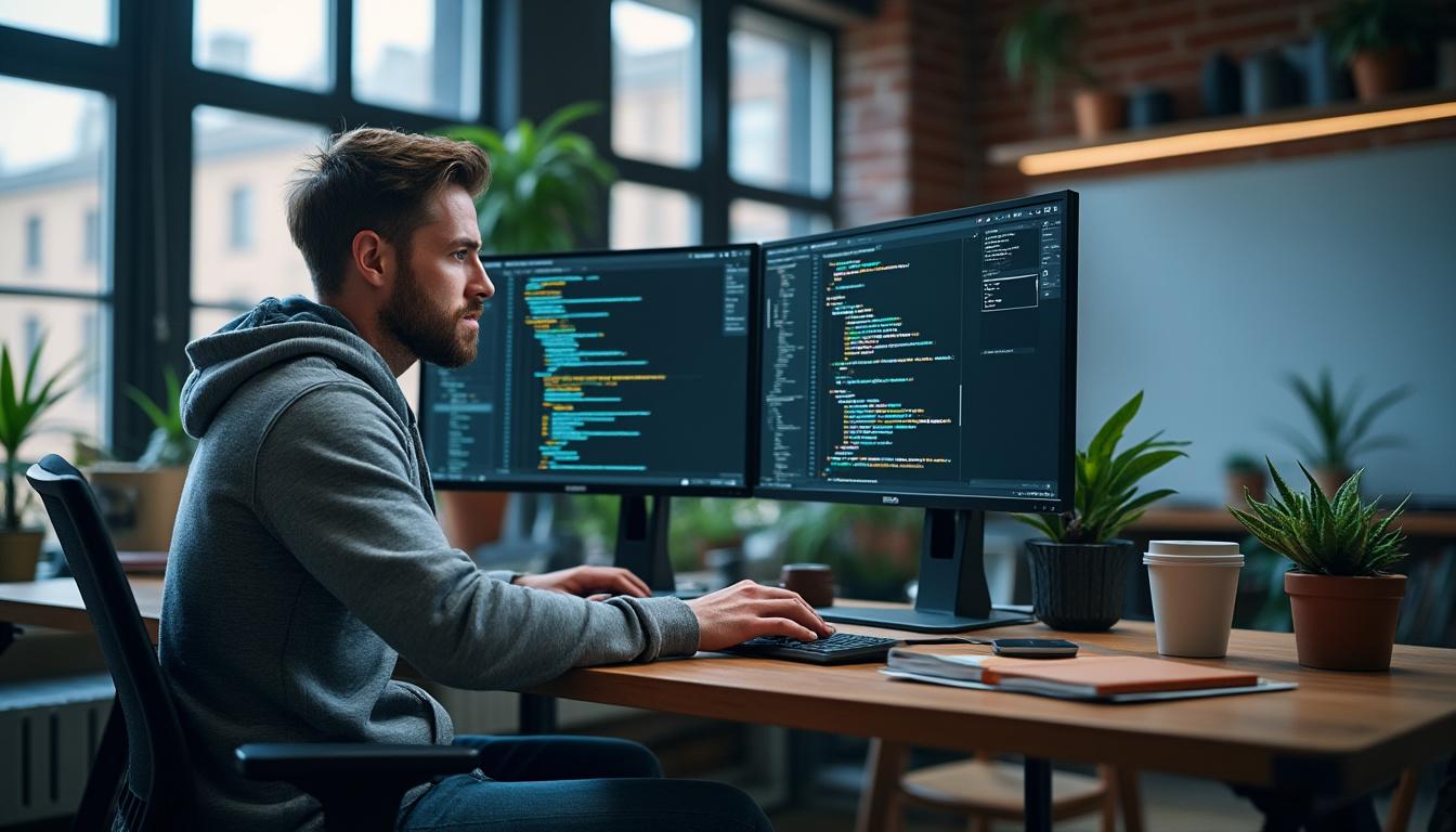 découvrez notre formation de développeur web en alternance, une opportunité unique d'acquérir des compétences pratiques tout en travaillant en entreprise. préparez-vous à bâtir une carrière prometteuse dans le secteur du numérique grâce à une pédagogie innovante et des projets concrets. rejoignez-nous et transformez votre passion pour le développement web en une voie royale vers l'emploi!