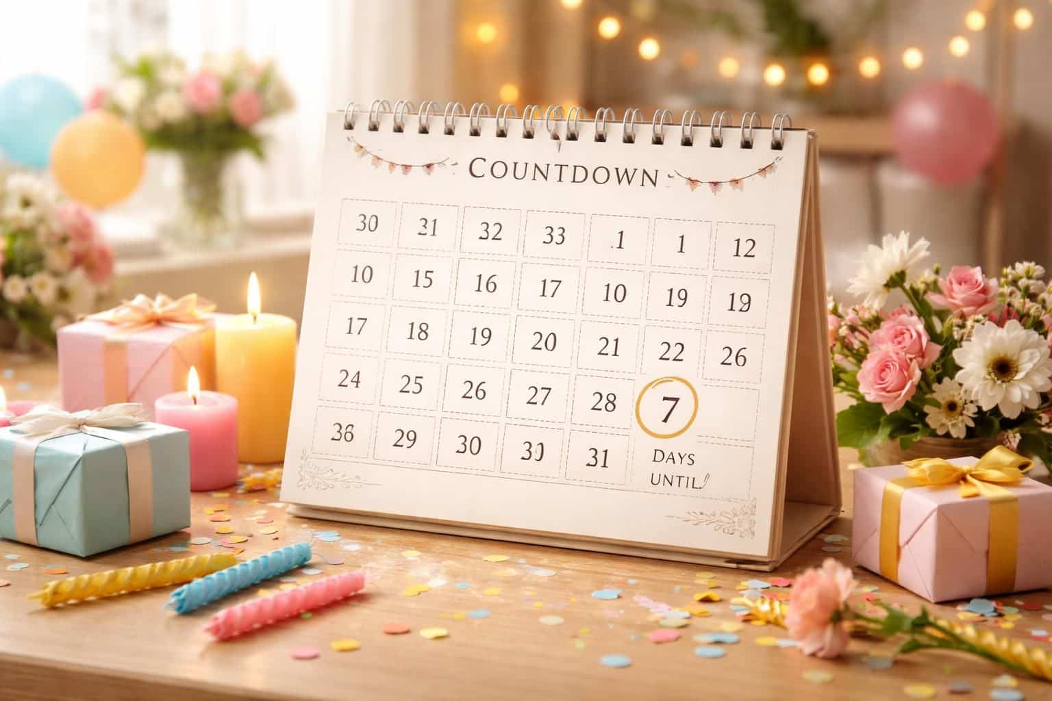 apprenez à créer facilement un calendrier compte à rebours à imprimer pour toutes vos célébrations. suivez nos étapes simples pour personnaliser votre compte à rebours et rendre vos événements encore plus spéciaux.
