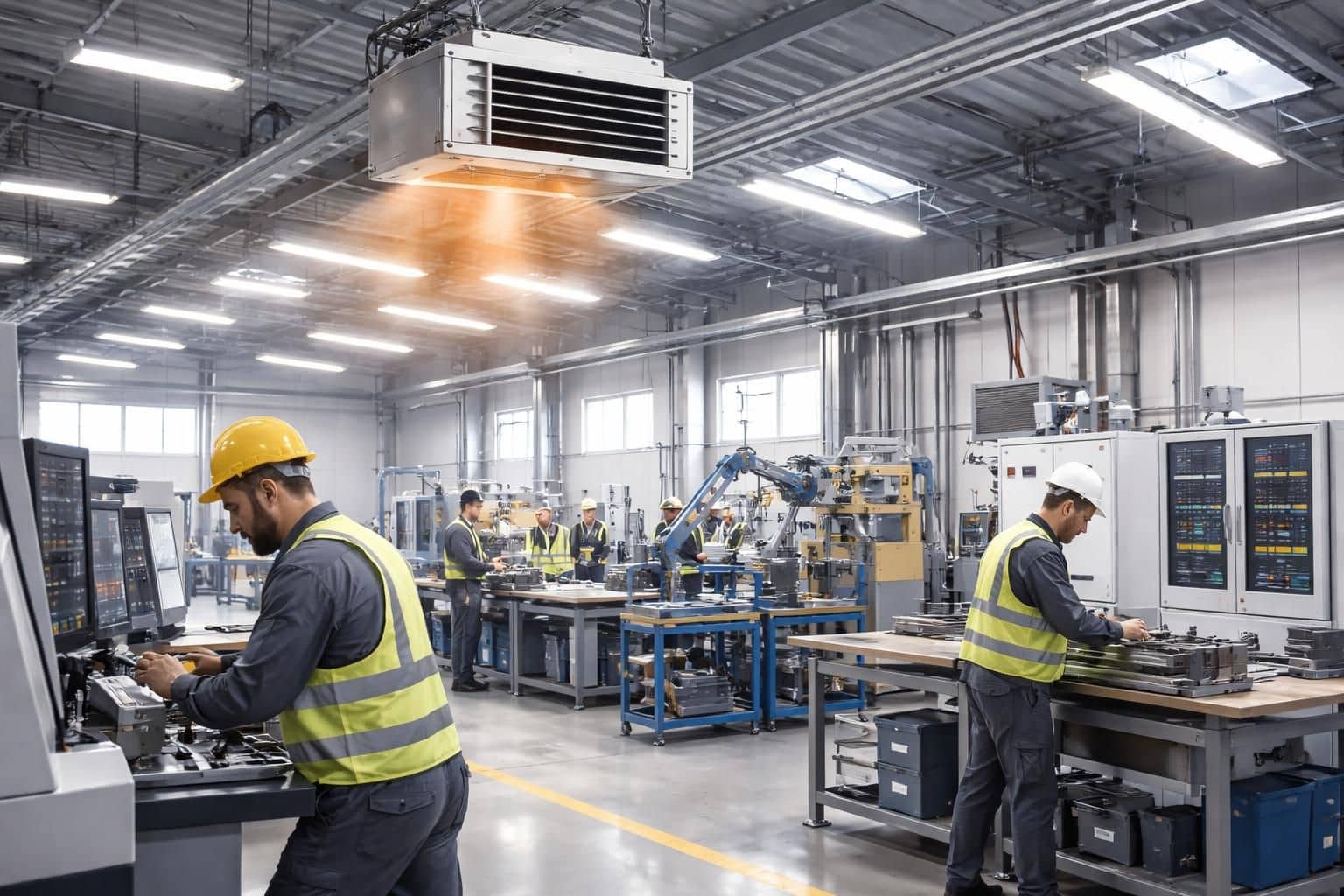 découvrez comment l'aérotherme gaz optimise la productivité industrielle en assurant un chauffage rapide, efficace et économique dans vos installations.