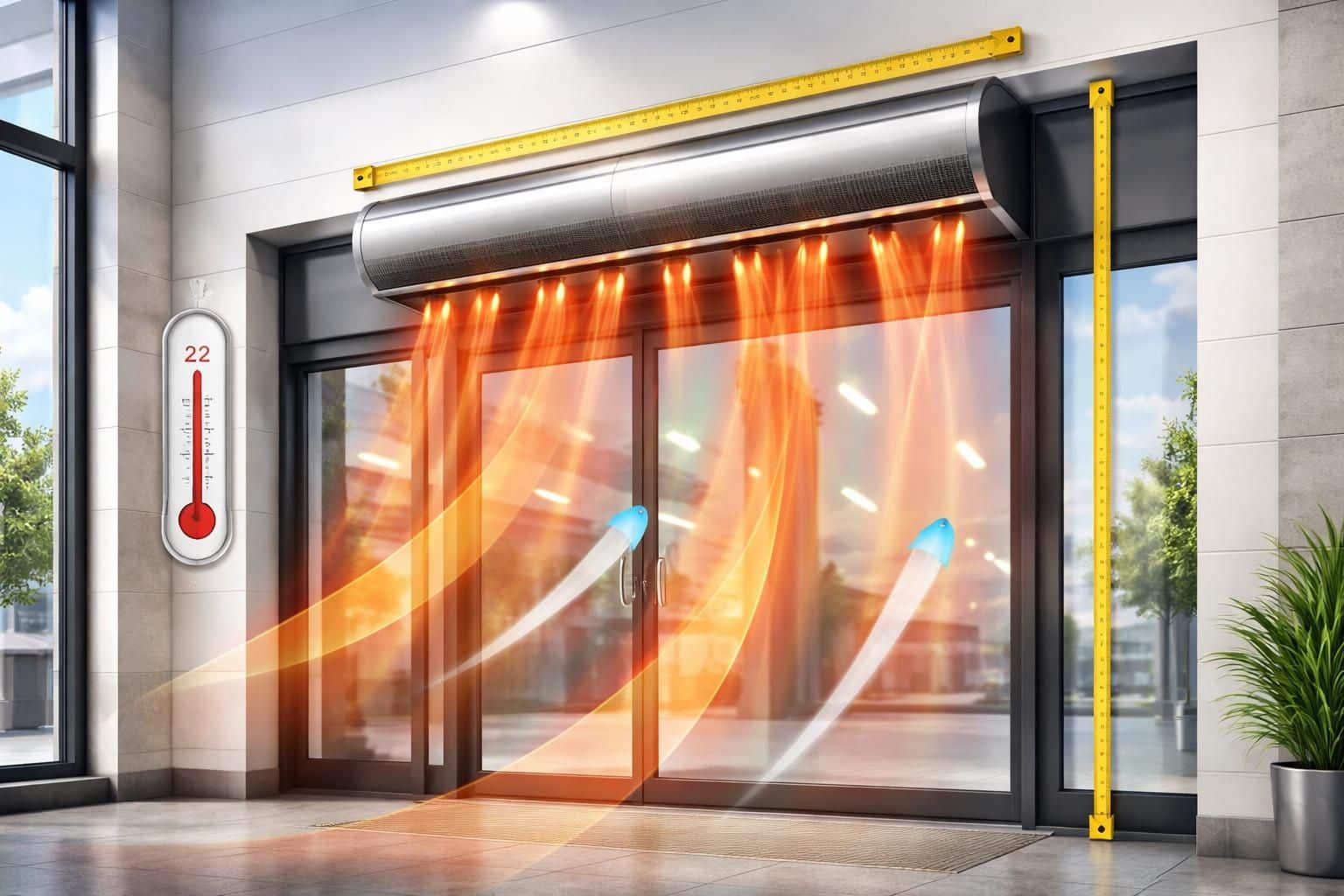 découvrez les critères essentiels pour le dimensionnement optimal d'un rideau d'air chaud et assurez une efficacité énergétique maximale dans vos installations.
