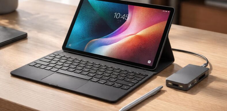 découvrez les accessoires indispensables pour votre tablette samsung 10", incluant clavier, stylet et hub, pour une expérience optimale et polyvalente.